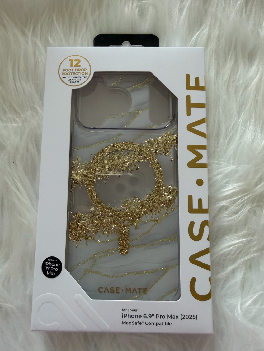 Case-Mate Gold Glitter MagSafe iPhone Case (iPhone 17 Pro Max) BNIB